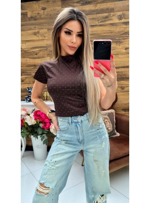 Блузка в кафяво TuTi